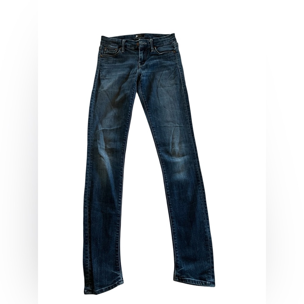 MOTHER The Looker Skinny Jeans Here Kitty Kitty Wash Dark Denim Size 24